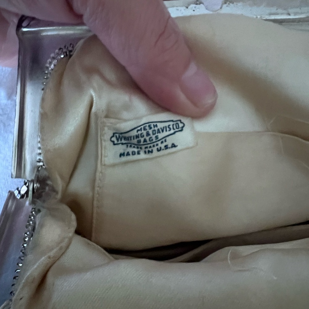 Vintage Whiting & Davis Silver Metal Mesh Evening Bag - Picture 3 of 5
